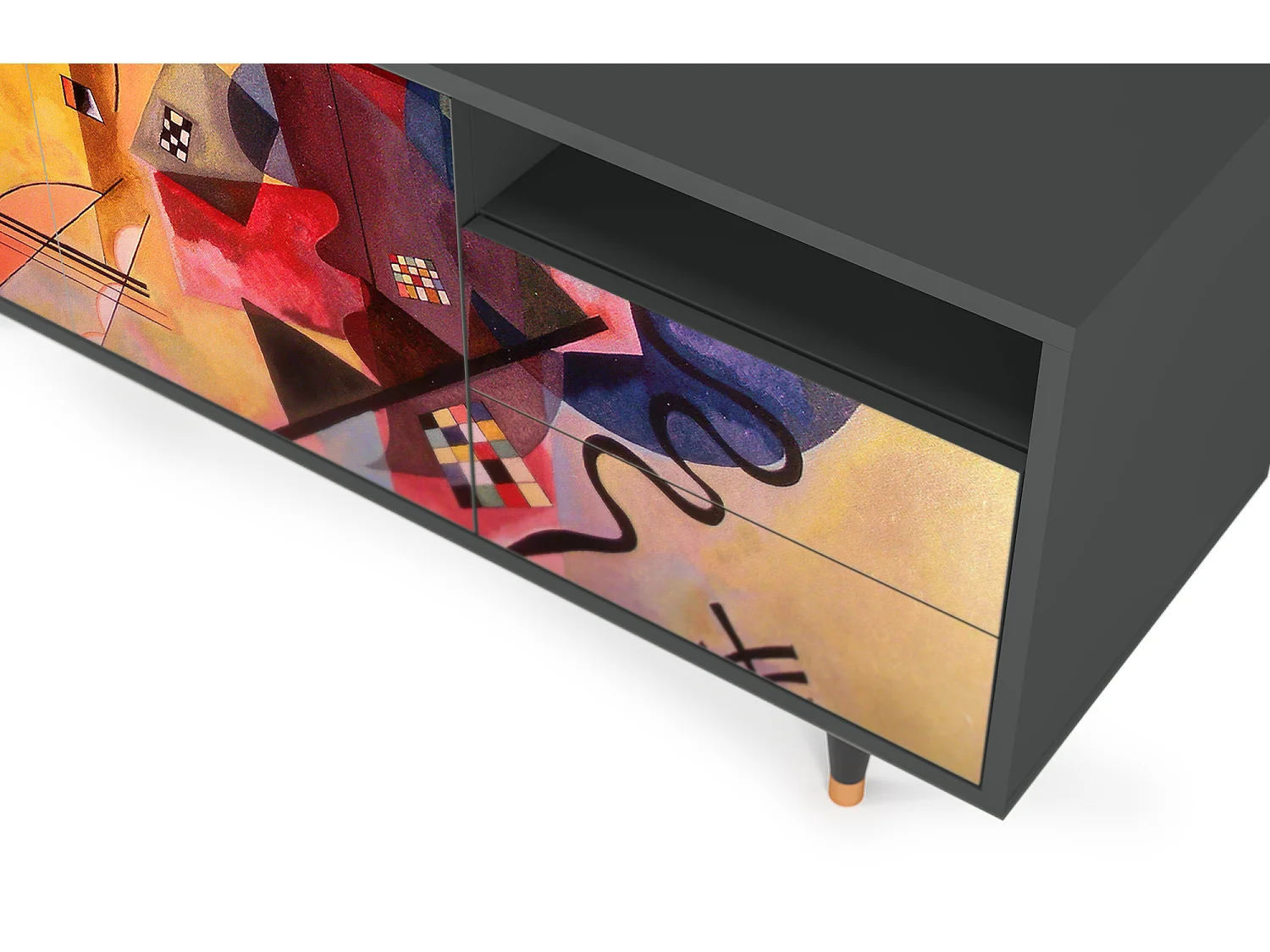 Mobile TV - 125х56х41 cm - T7 - Modern Art, Antracite