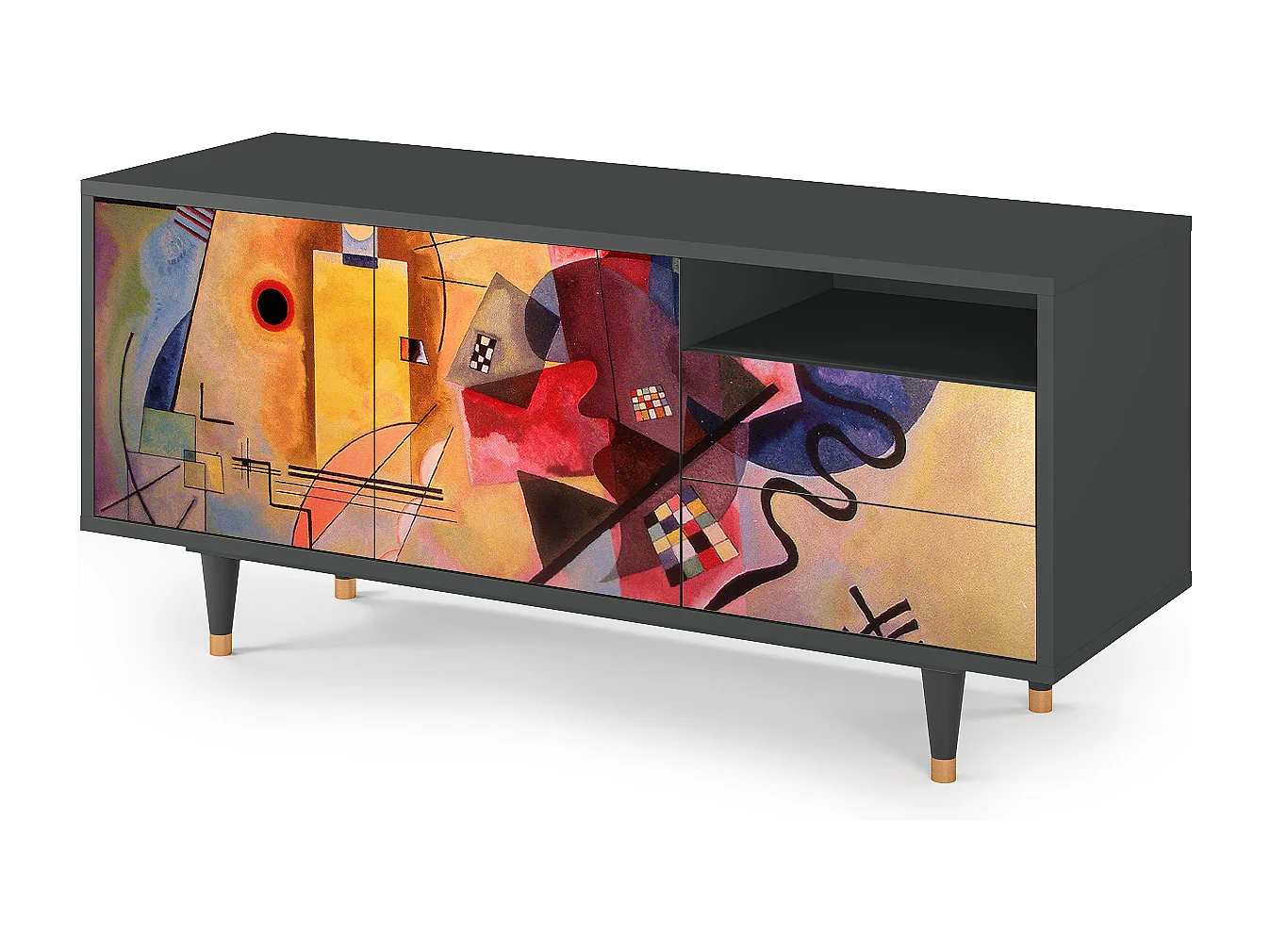 Mobile TV - 125х56х41 cm - T7 - Modern Art, Antracite