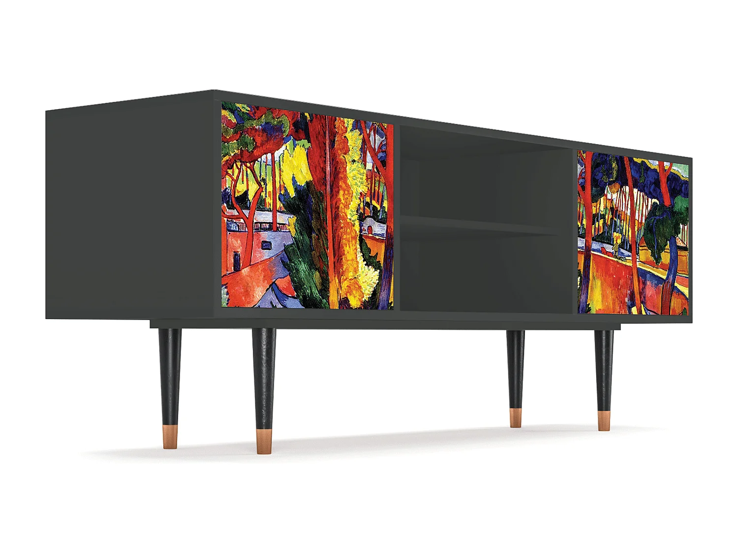 TV-Möbel - 170х69х48 cm - T2 - The Turning Road, Anthrazit