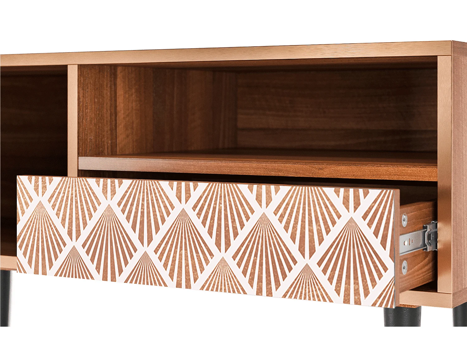 Meuble TV - 115х59х48 cm - T3 - Pastel Sunrise, Noyer