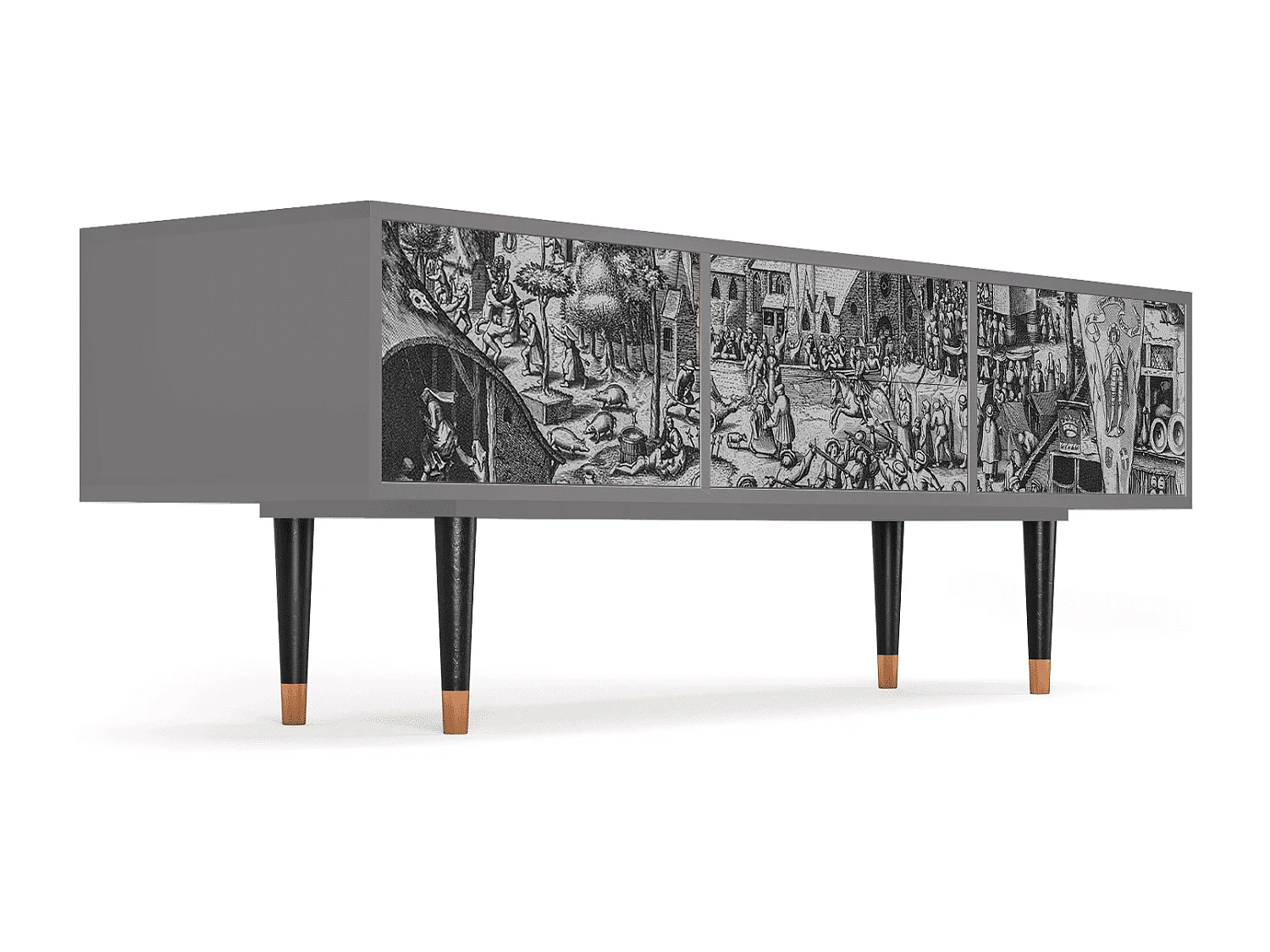 Mueble de TV - 170х59х48 cm - T4 - The Festival of Saint, Gris