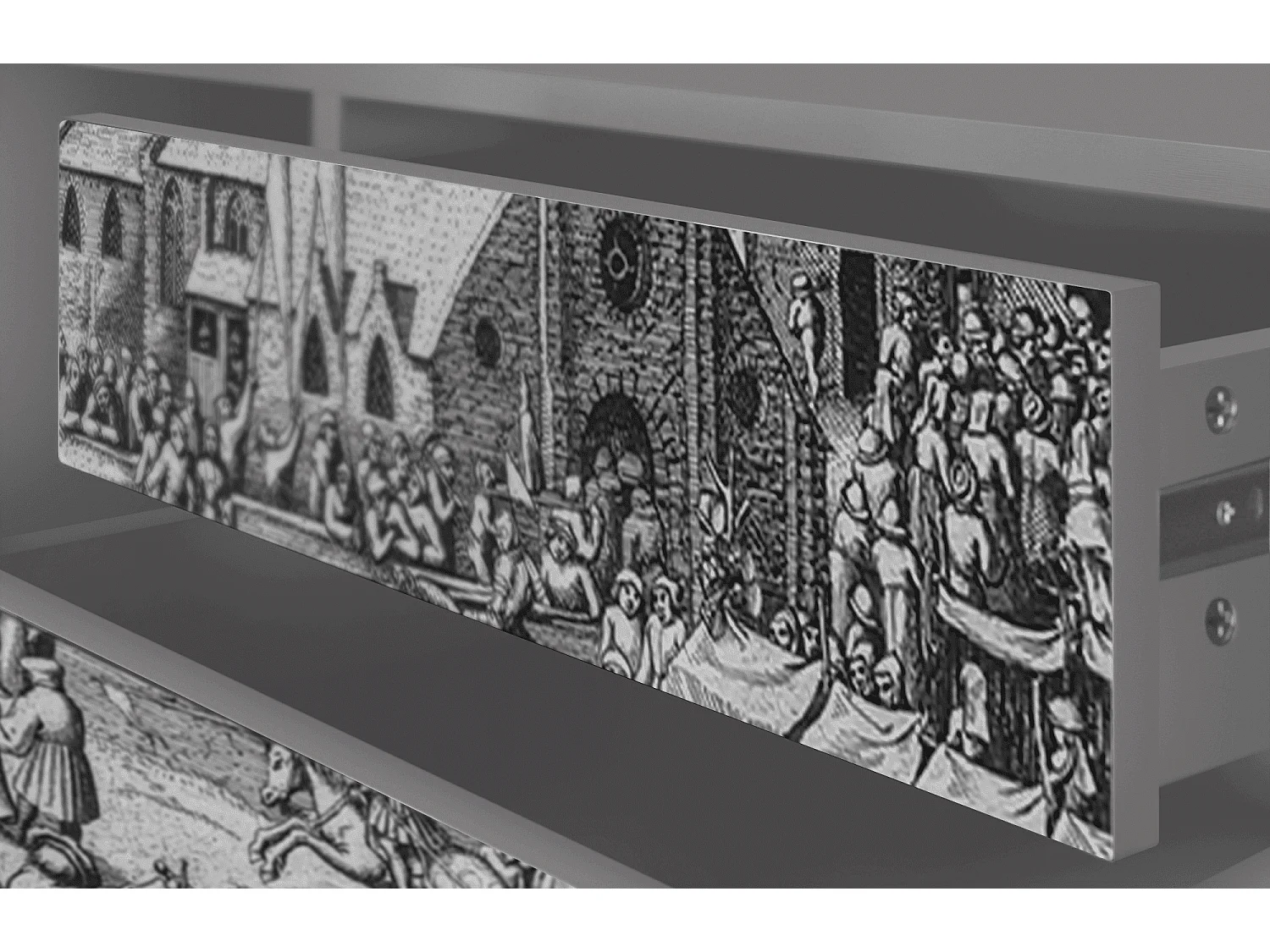 Mueble de TV - 170х59х48 cm - T4 - The Festival of Saint, Gris