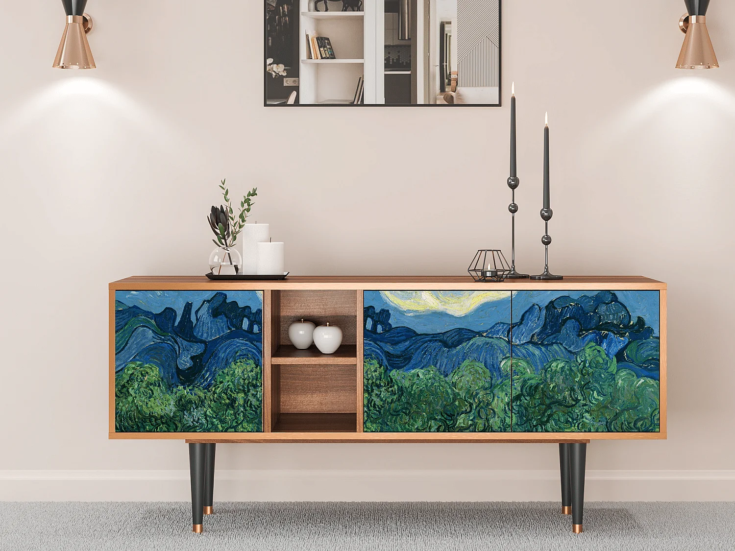 TV-Möbel - 150х69х41 cm - T5 - The Oil Trees, Walnuss