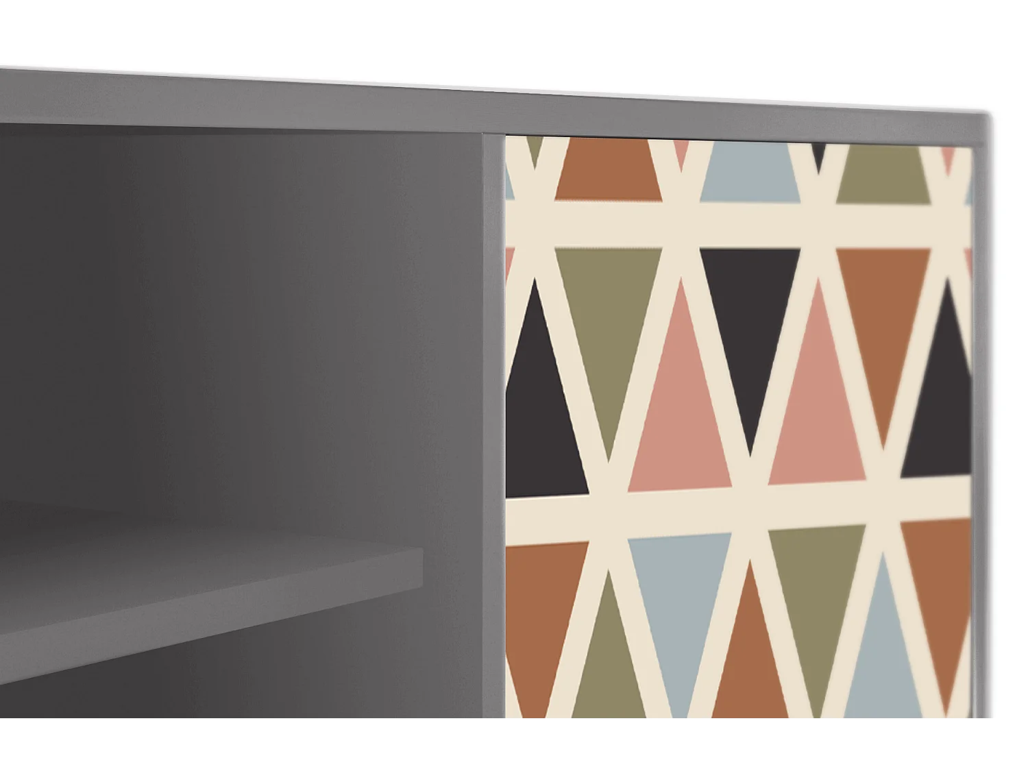 TV-meubel - 170х69х48 cm - T2 - Royal Triangles, Grijs