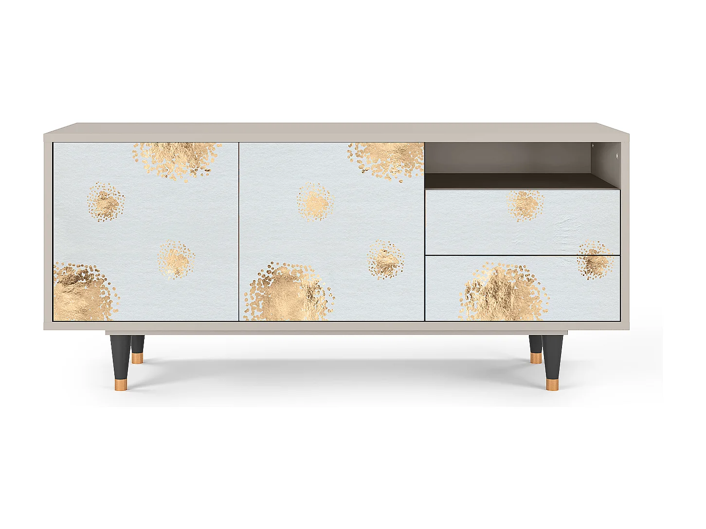 Meuble TV - 125х56х41 cm - T7 - Sky Latte, Sable