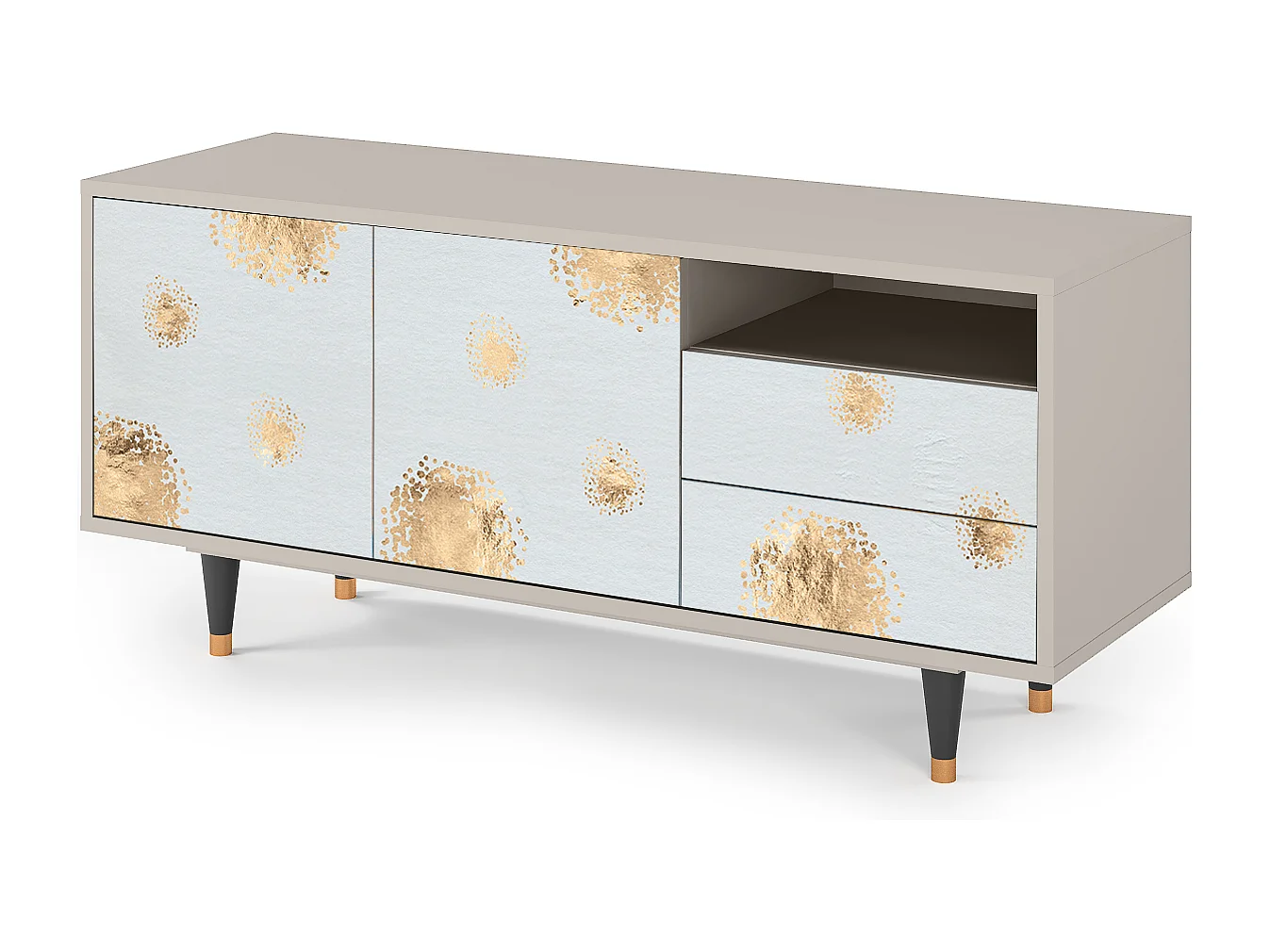 Meuble TV - 125х56х41 cm - T7 - Sky Latte, Sable