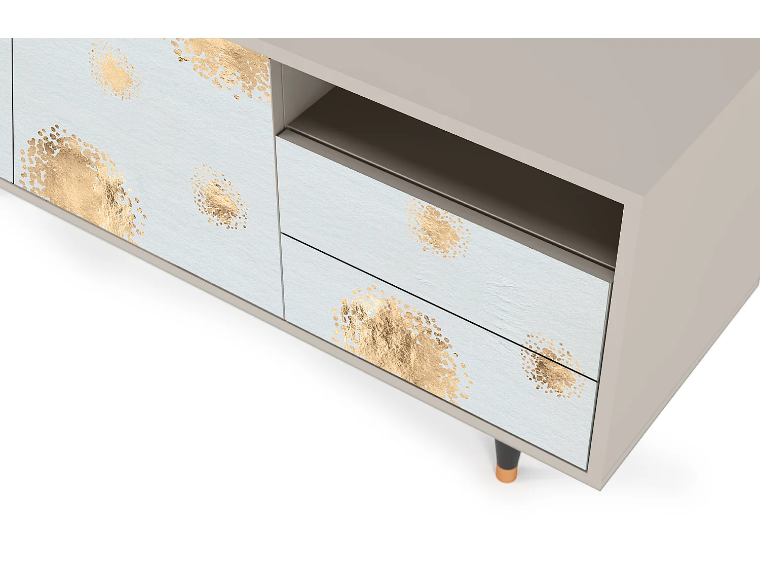 Meuble TV - 125х56х41 cm - T7 - Sky Latte, Sable