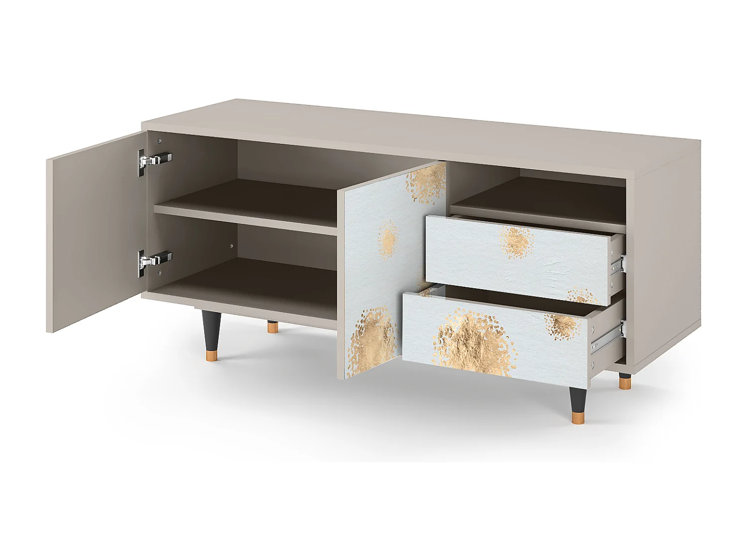 Meuble TV - 125х56х41 cm - T7 - Sky Latte, Sable