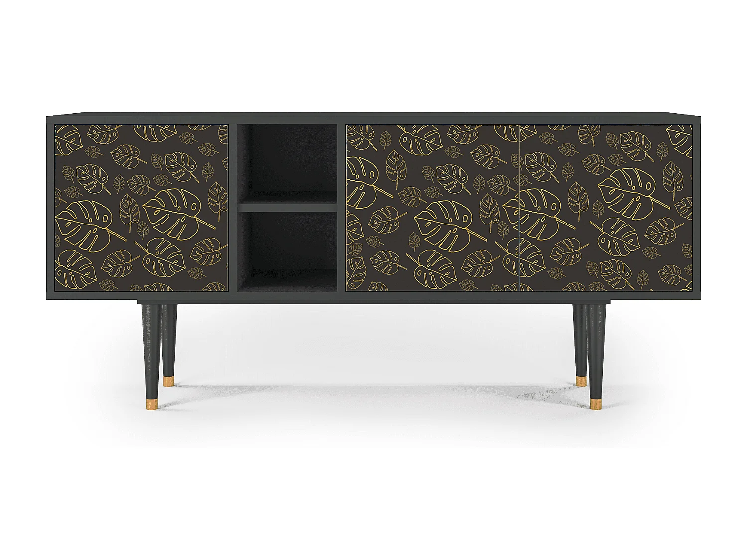 Meuble TV - 150х69х41 cm - T5 - Fall Of The Leaves, Anthracite