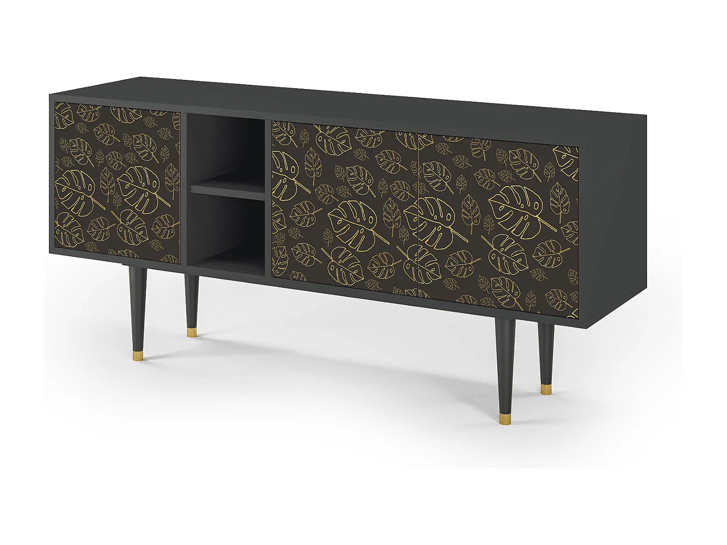 Meuble TV - 150х69х41 cm - T5 - Fall Of The Leaves, Anthracite