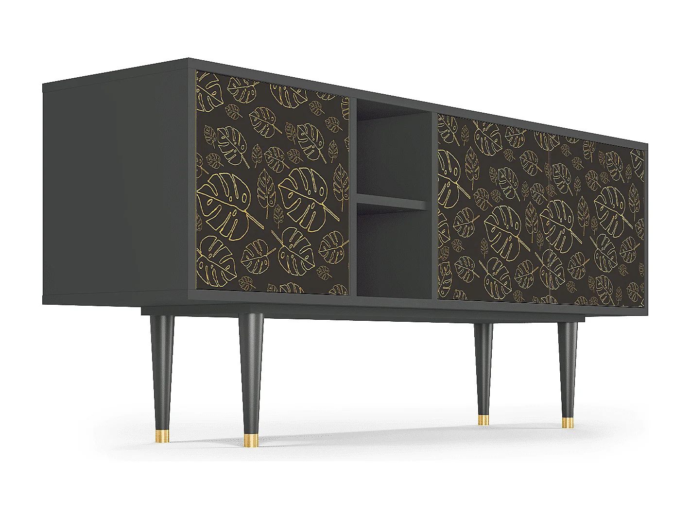 Meuble TV - 150х69х41 cm - T5 - Fall Of The Leaves, Anthracite