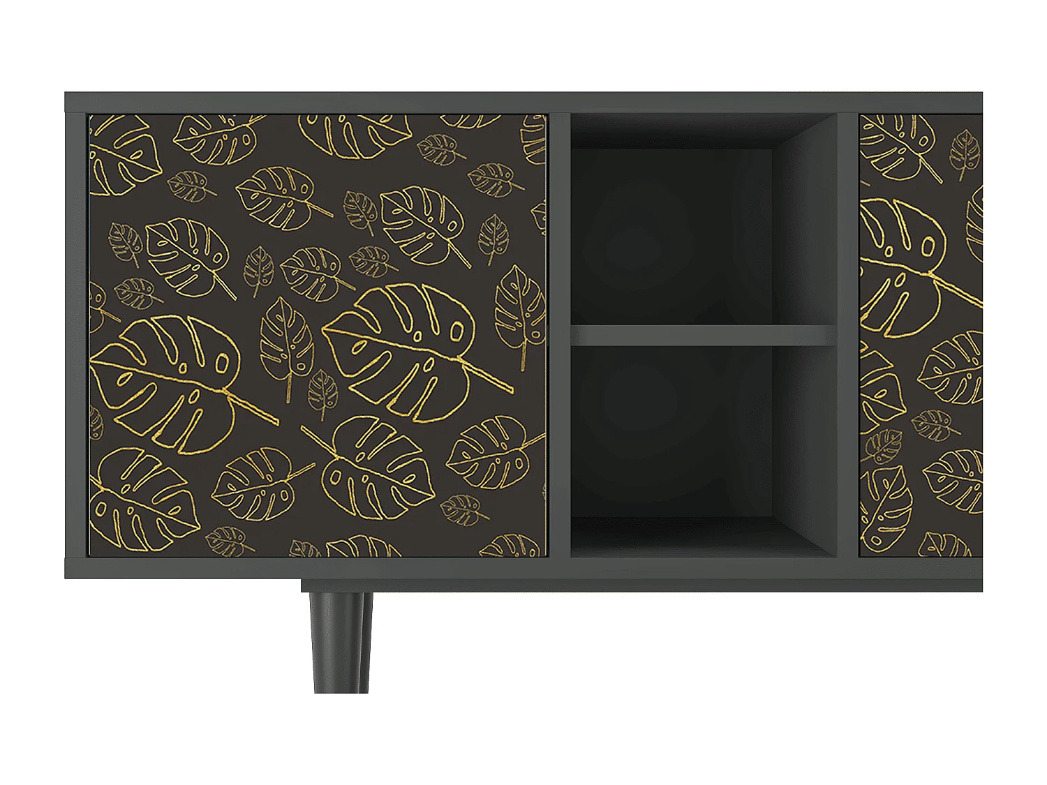 Meuble TV - 150х69х41 cm - T5 - Fall Of The Leaves, Anthracite