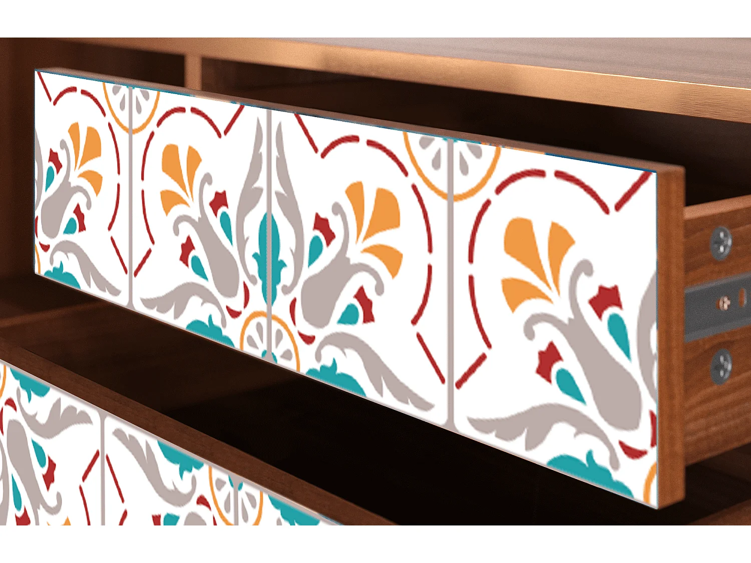 Szafka RTV - 170х59х48 cm - T4 - Spring Ceramics, Orzech