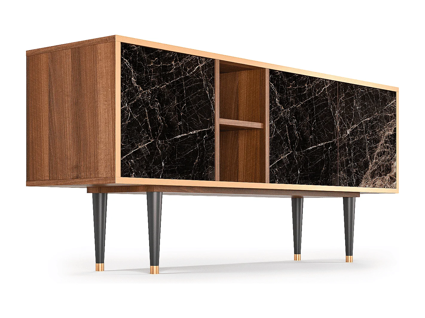 TV-Möbel - 150х69х41 cm - T5 - Night Abyss, Walnuss