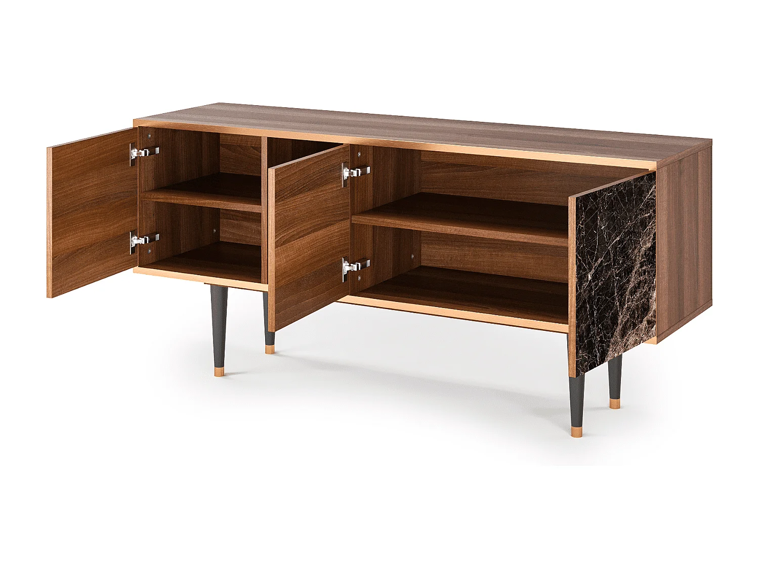 TV-Möbel - 150х69х41 cm - T5 - Night Abyss, Walnuss