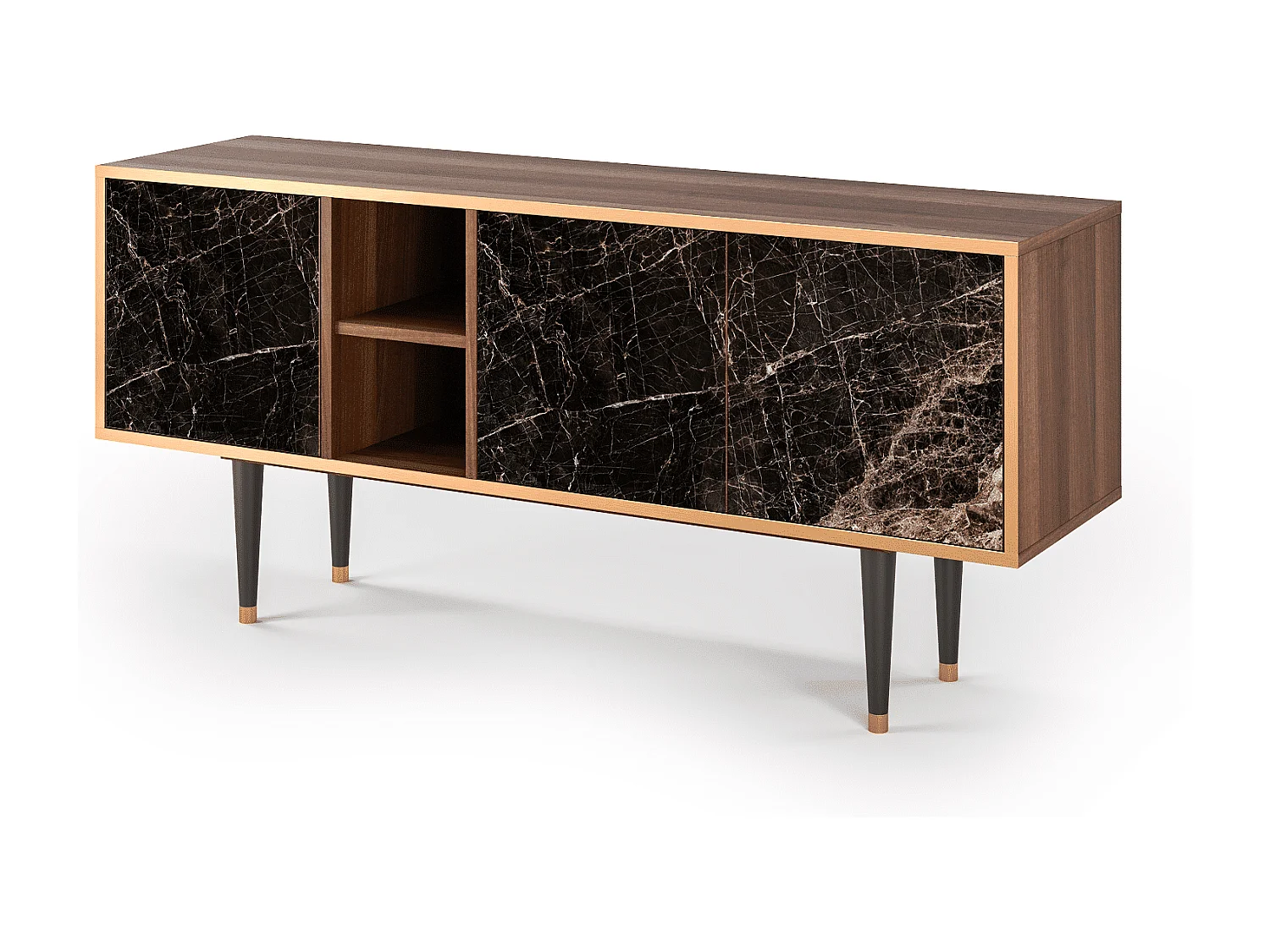 TV-meubel - 150х69х41 cm - T5 - Night Abyss, Walnoot