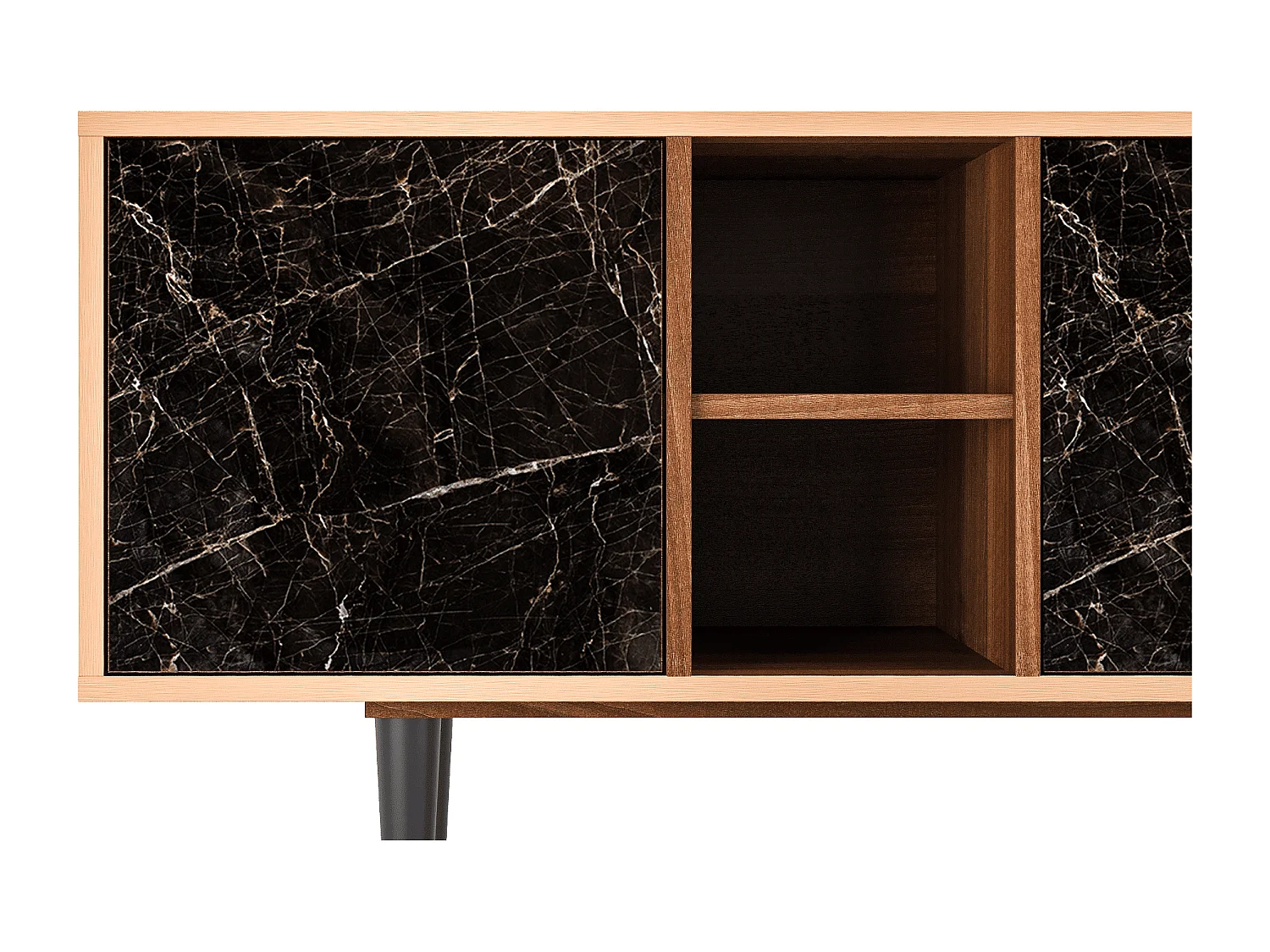 TV-meubel - 150х69х41 cm - T5 - Night Abyss, Walnoot