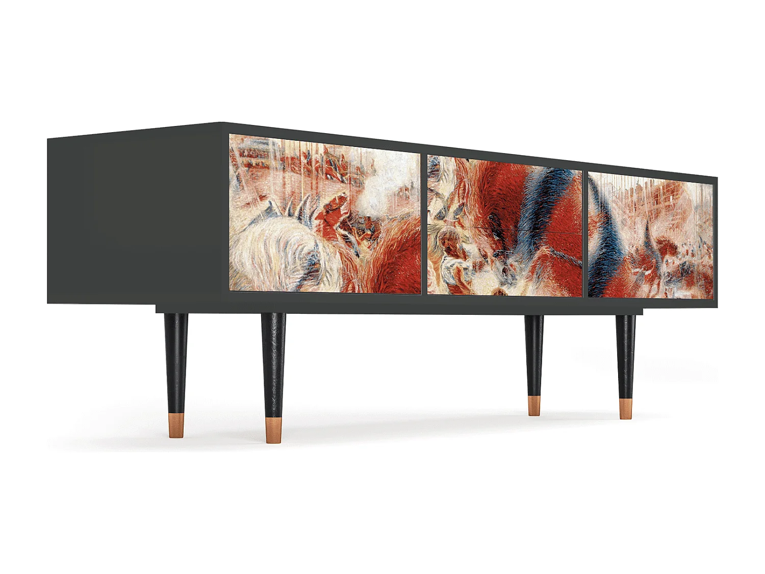 TV-meubel - 170х59х48 cm - T4 - The City Rises, Antraciet