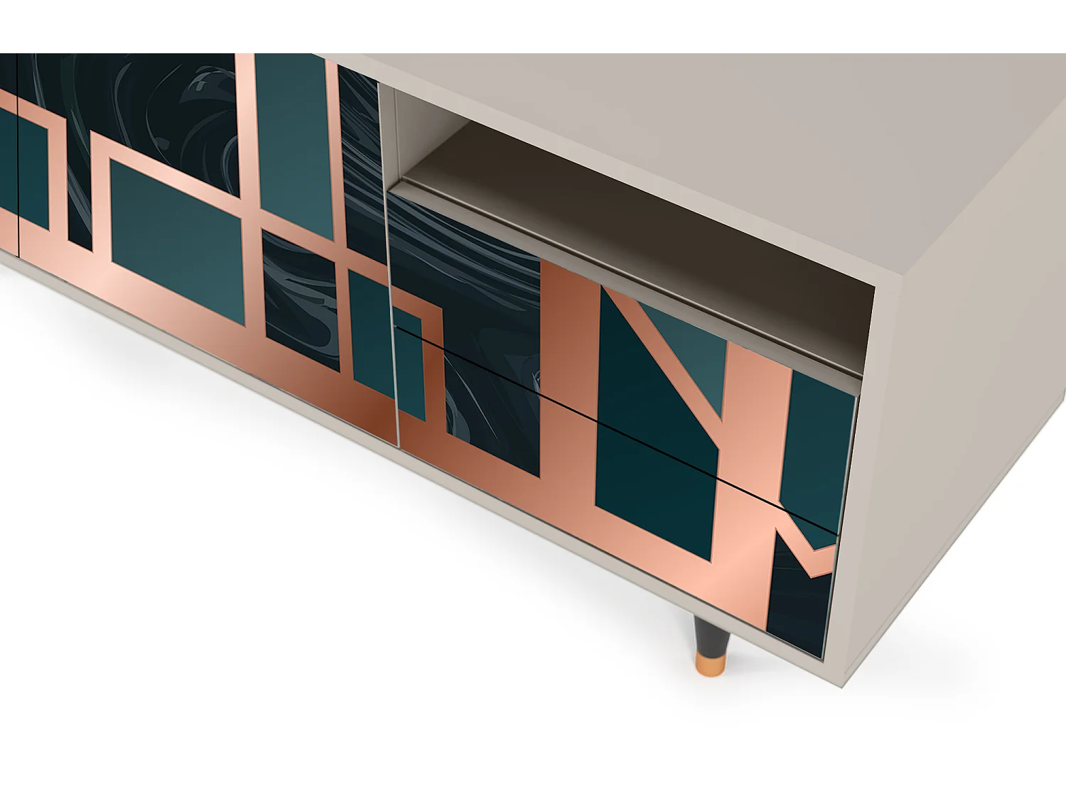 TV-Möbel - 125х56х41 cm - T7 - Emerald Metro, Sand