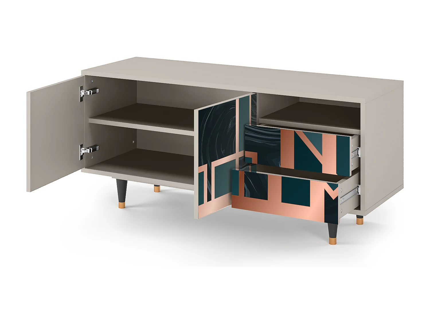 TV-Möbel - 125х56х41 cm - T7 - Emerald Metro, Sand