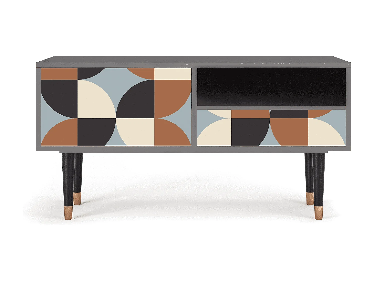 TV-Möbel - 115х59х48 cm - T3 - Brown Sensation, Grau