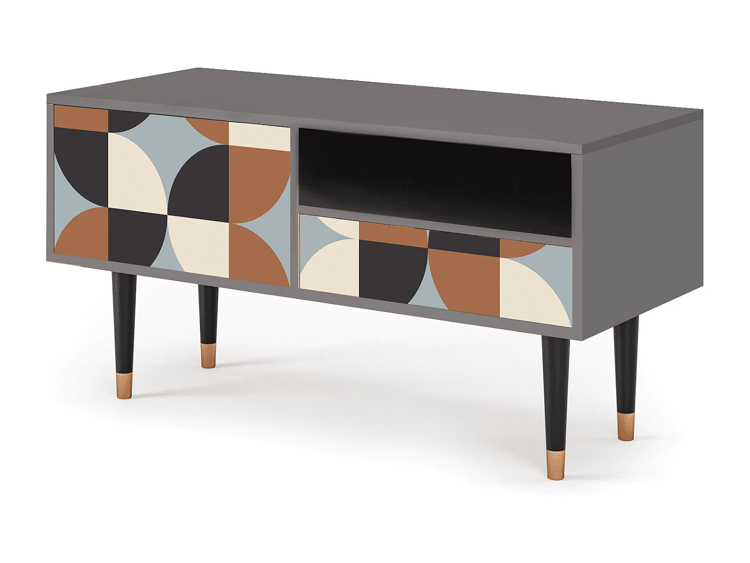 TV-Möbel - 115х59х48 cm - T3 - Brown Sensation, Grau