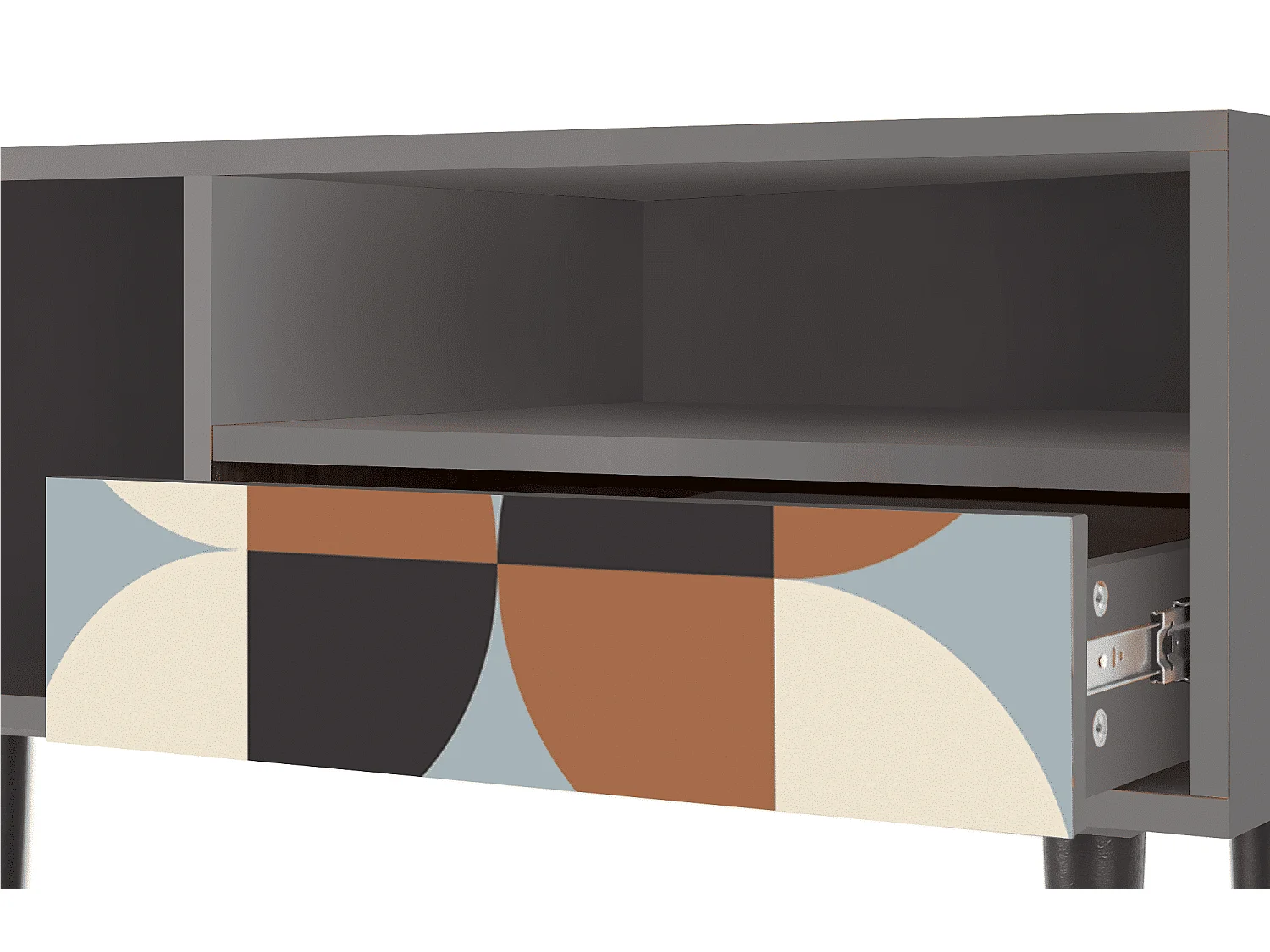 TV-Möbel - 115х59х48 cm - T3 - Brown Sensation, Grau