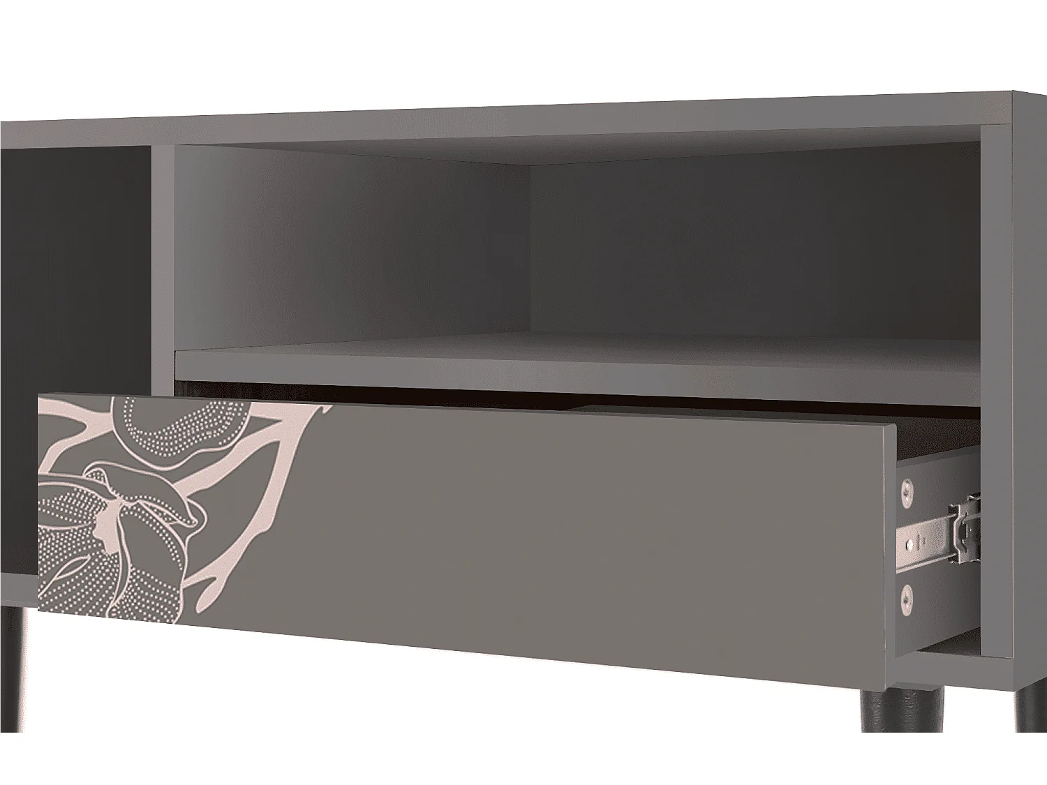 Meuble TV - 115х59х48 cm - T3 - Cherry Blossom, Gris