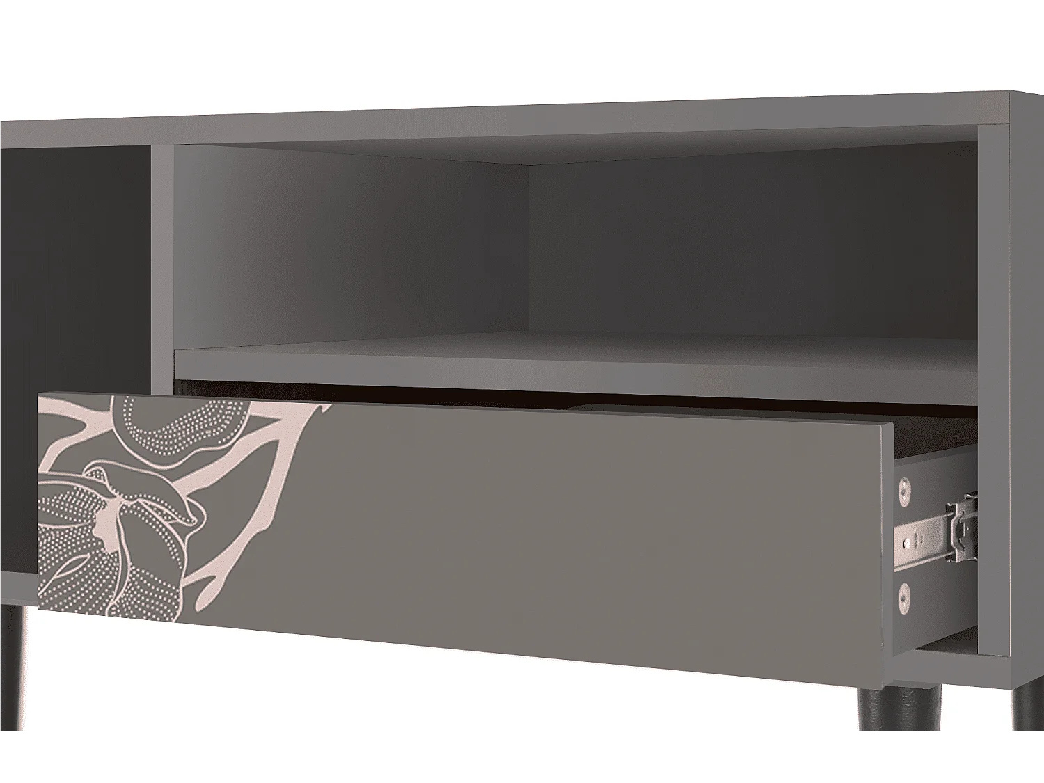 Mobile TV - 115х59х48 cm - T3 - Cherry Blossom, Grigio