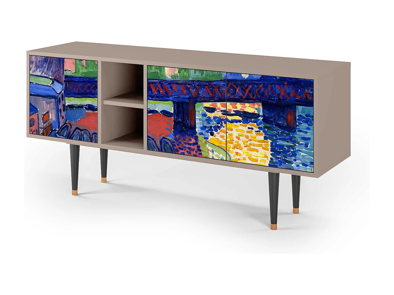 Meuble TV - 150х69х41 cm - T5 - Charing Cross Bridge, Latte