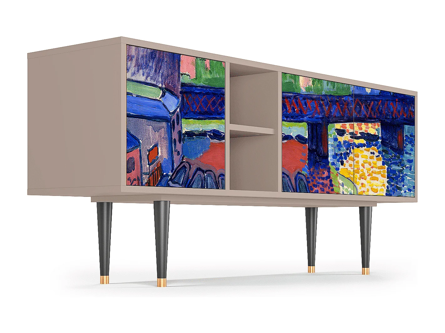 Meuble TV - 150х69х41 cm - T5 - Charing Cross Bridge, Latte