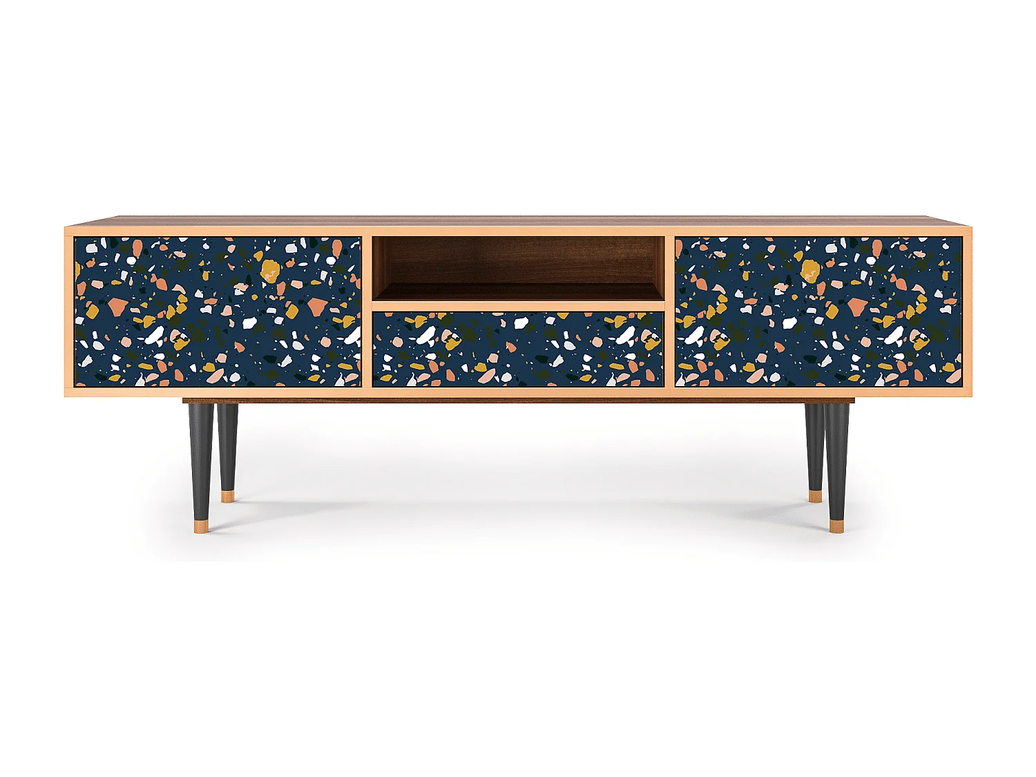 TV-Möbel - 170х59х41 cm - T6 - Night Sky Langhterns, Walnuss