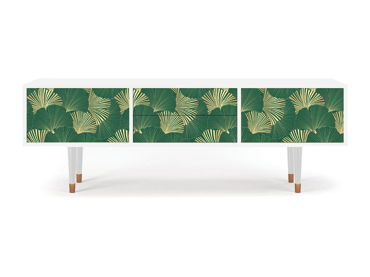 Meuble TV - 170х59х48 cm - T4 - Gold Ginkgo, Blanc