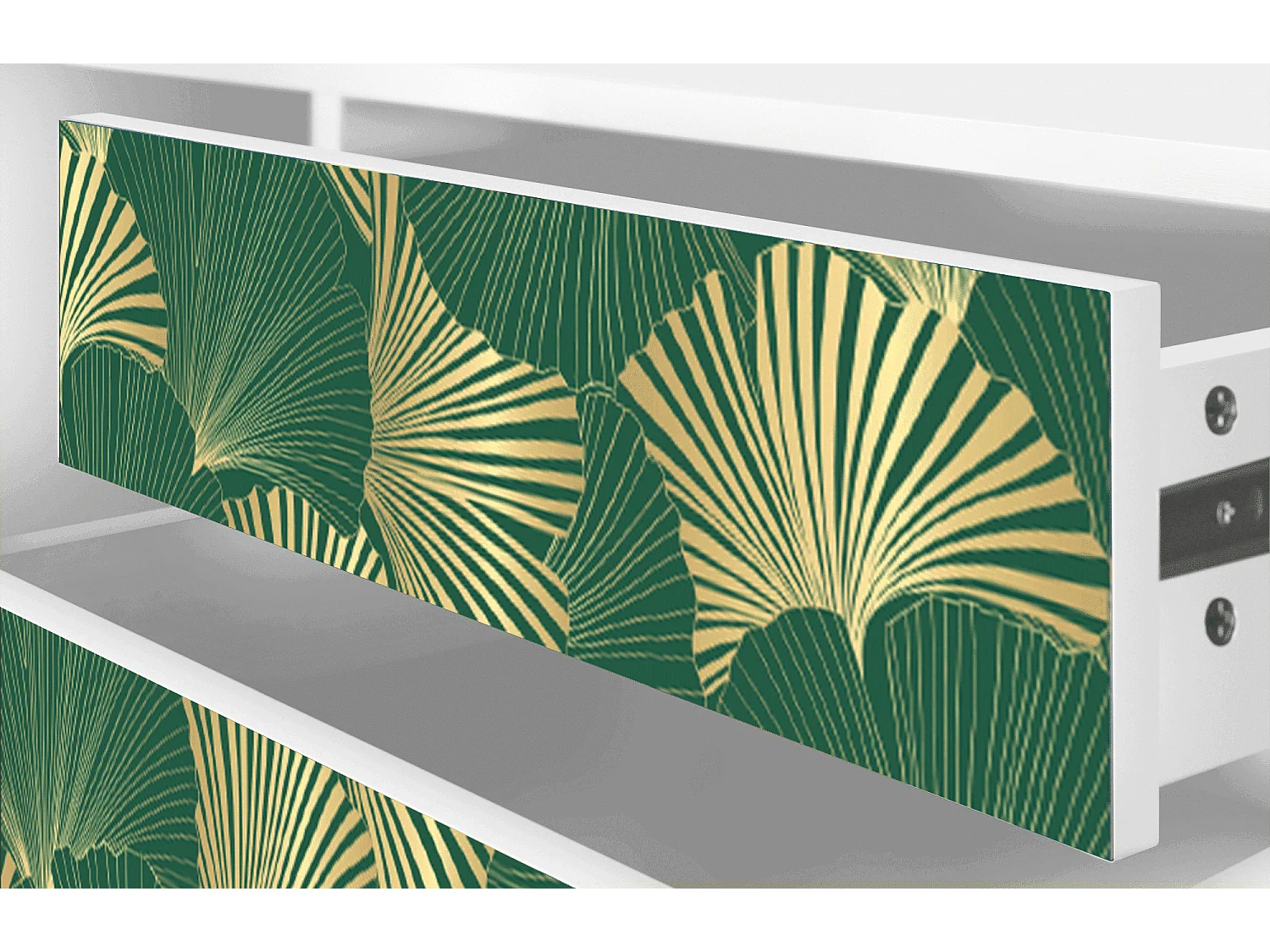 Meuble TV - 170х59х48 cm - T4 - Gold Ginkgo, Blanc