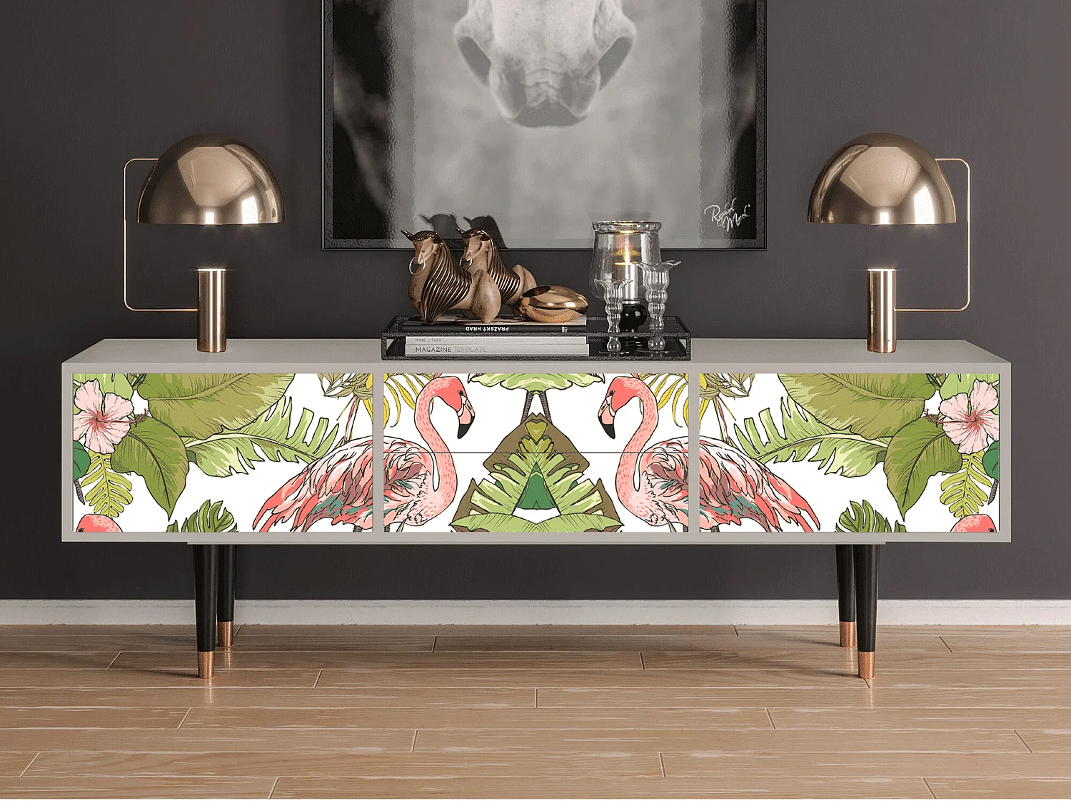 Mueble de TV - 170х59х48 cm - T4 - Sweet Flamingo, Arena