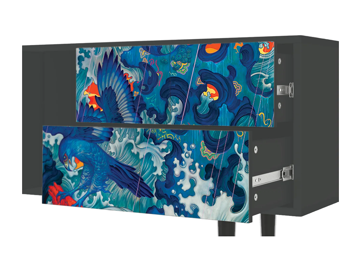 TV-meubel - 170х69х48 cm - T1 - The Girl - James Jean, Antraciet