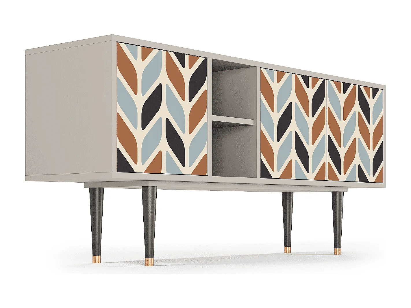 Meuble TV - 150х69х41 cm - T5 - Beige Laure, Sable