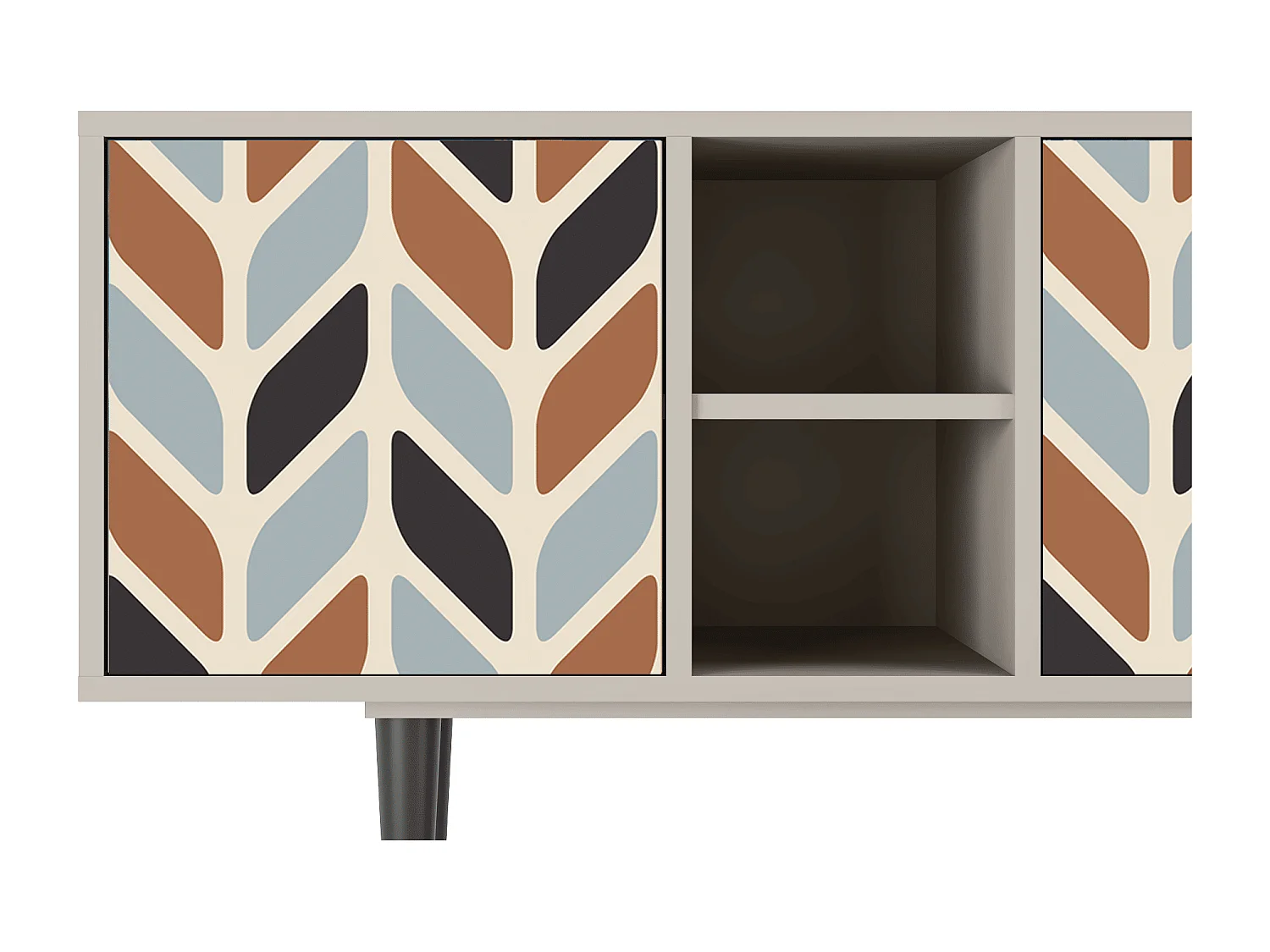 Meuble TV - 150х69х41 cm - T5 - Beige Laure, Sable