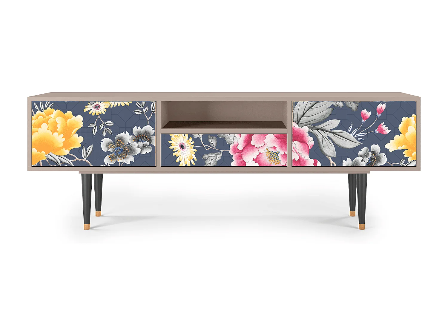 Mobile TV - 170х59х41 cm - T6 - Dark Flower Bed, Latte