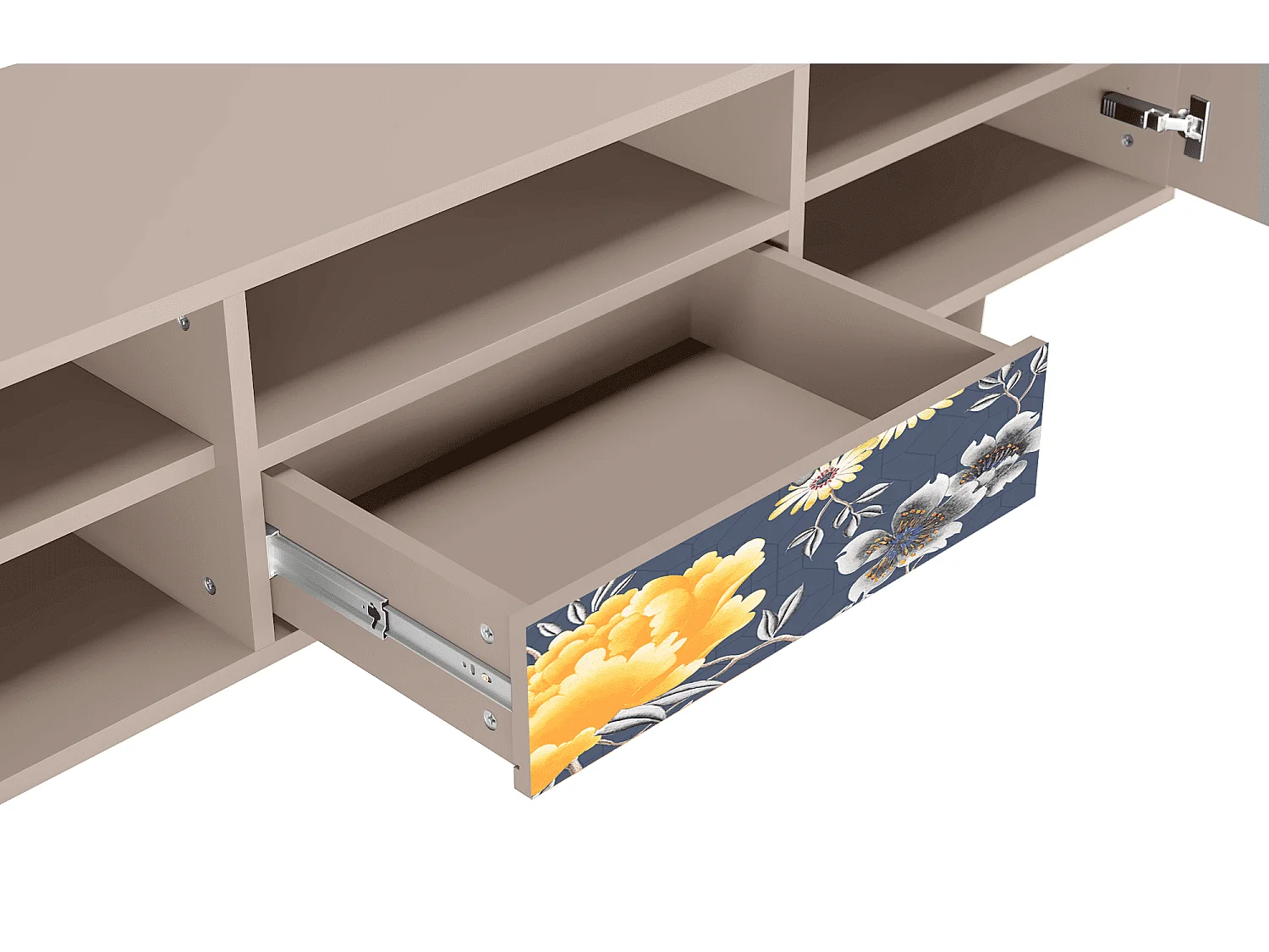 Mobile TV - 170х59х41 cm - T6 - Dark Flower Bed, Latte