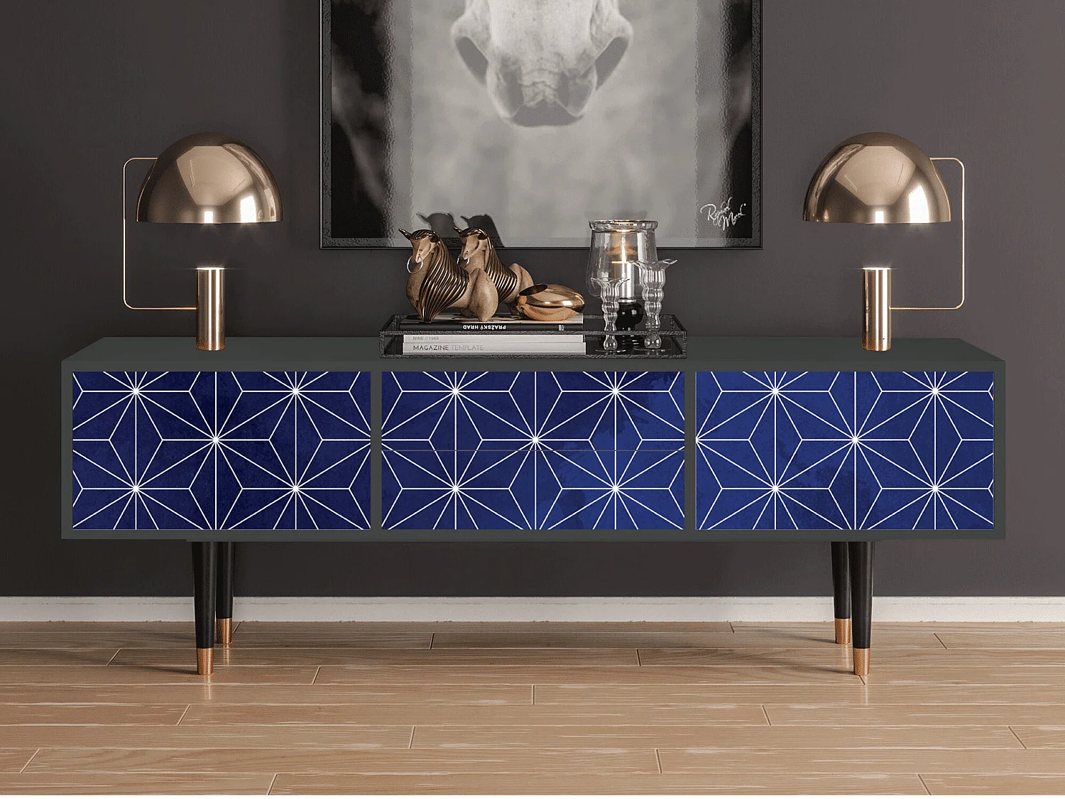 Meuble TV - 170х59х48 cm - T4 - Milky Way, Anthracite