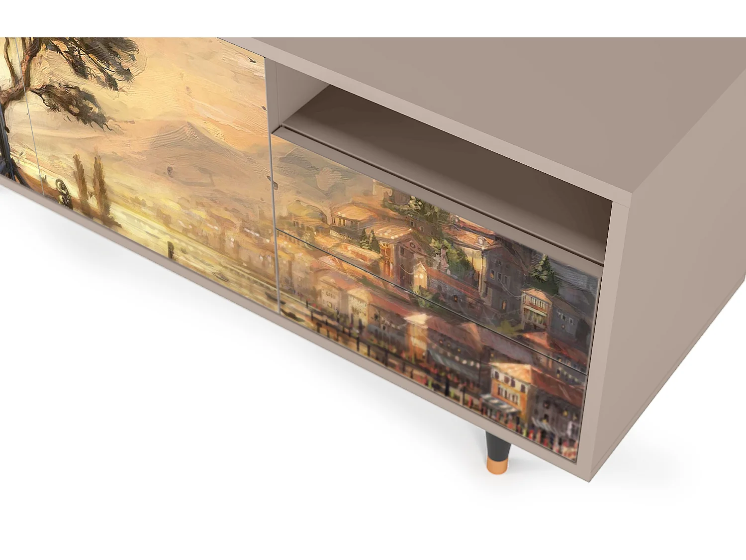 Szafka RTV - 125х56х41 cm - T7 - Venice, Latte