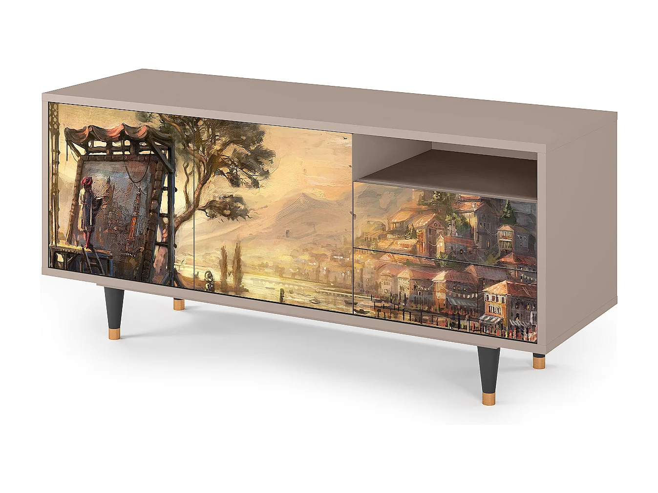 Mobile TV - 125х56х41 cm - T7 - Venice, Latte