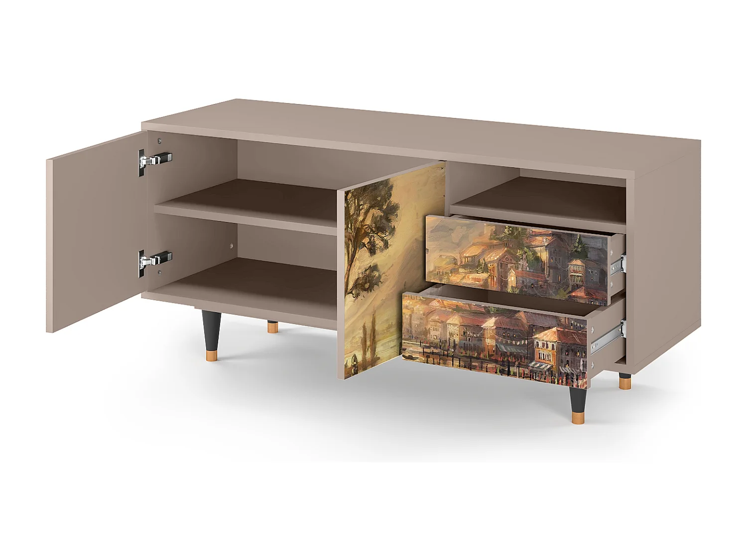 Mobile TV - 125х56х41 cm - T7 - Venice, Latte