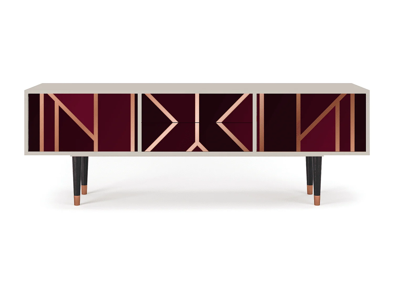 Mueble de TV - 170х59х48 cm - T4 - Burgundy Jewelery, Areia