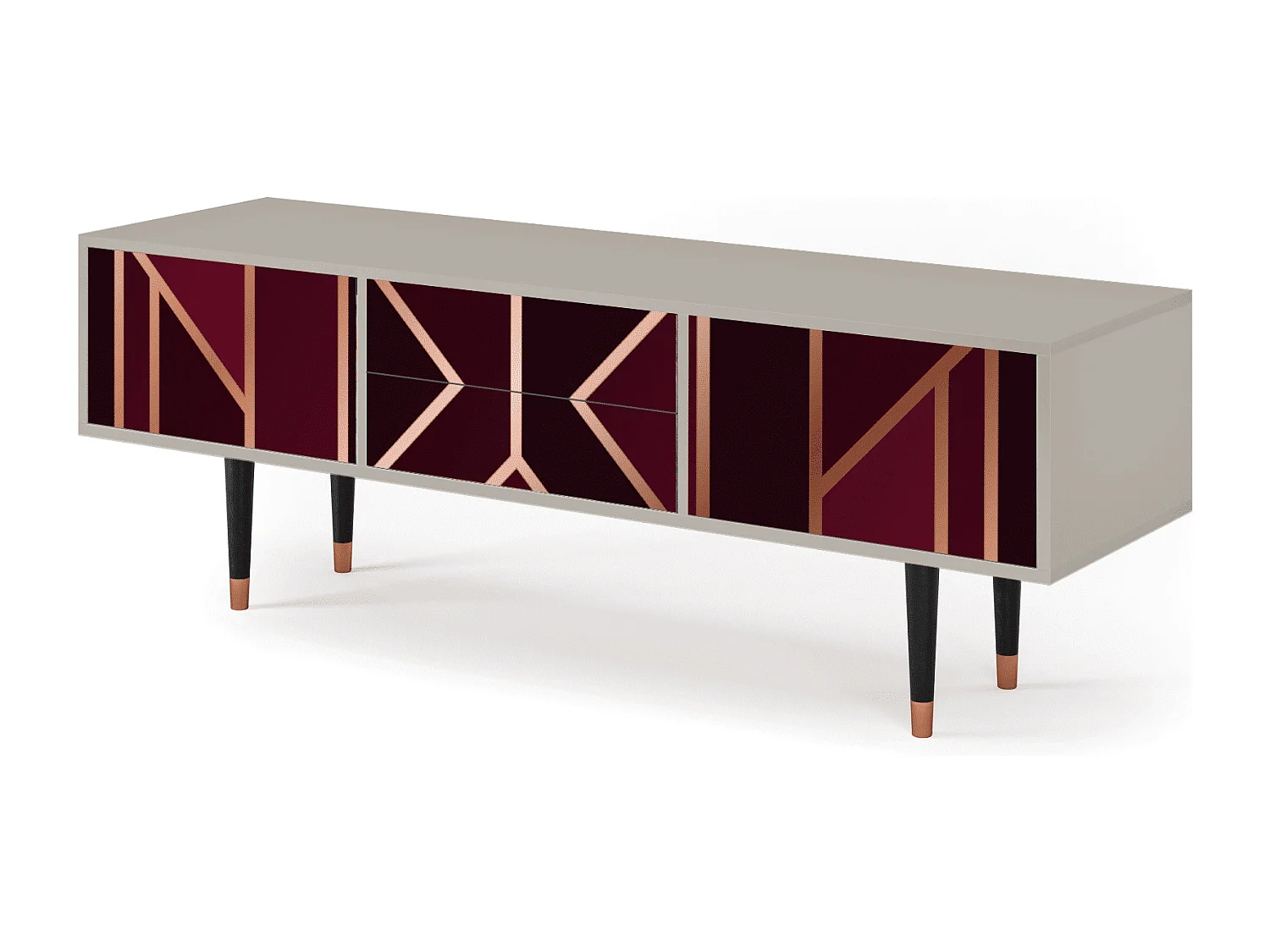 Mobile TV - 170х59х48 cm - T4 - Burgundy Jewelery, Sabbia