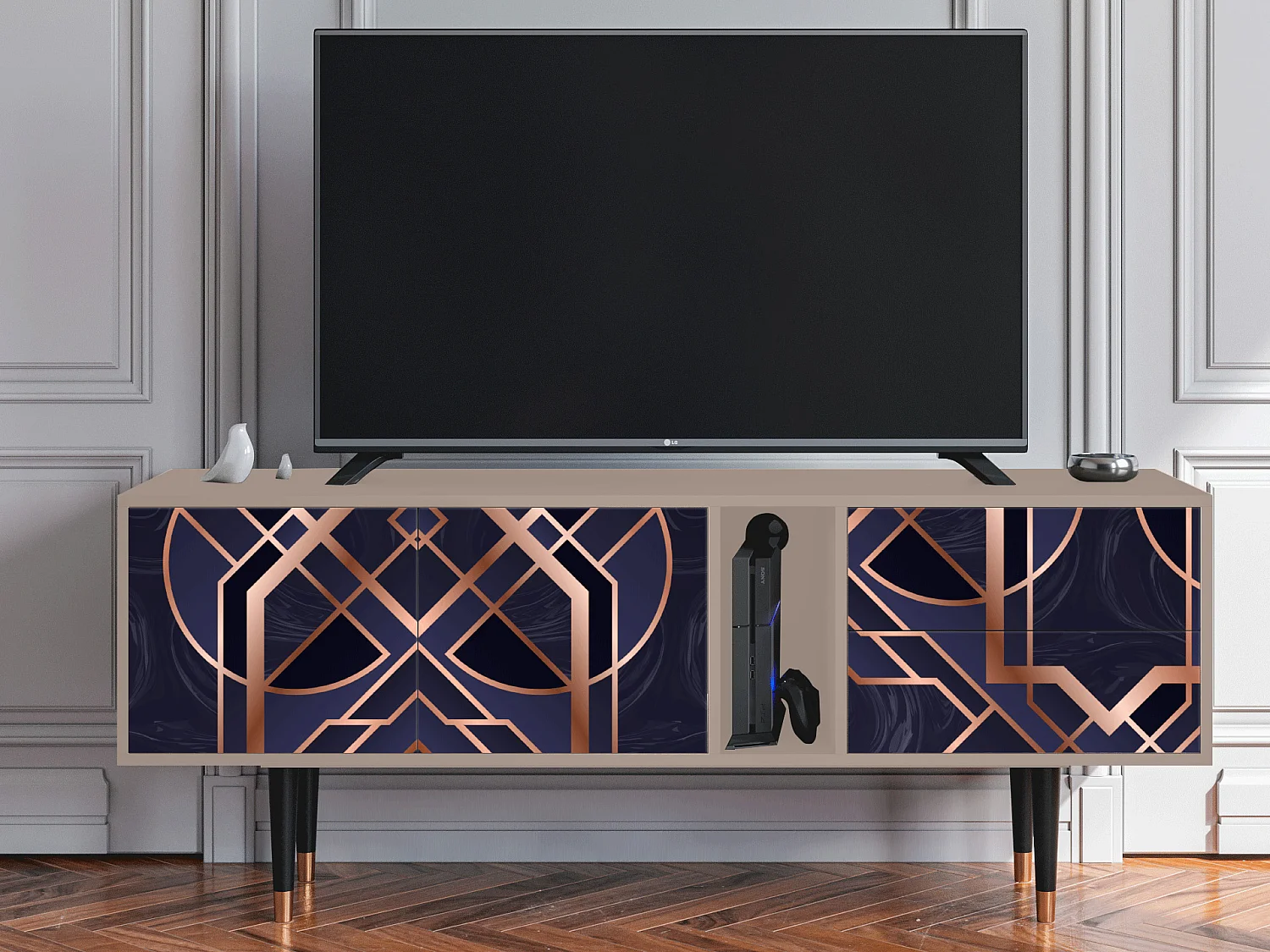 Mueble de TV - 170х69х48 cm - T1 - Purple Temple, Latte