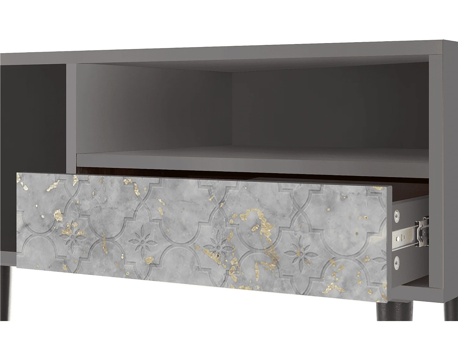 TV-Möbel - 115х59х48 cm - T3 - Mariana Trench, Grau