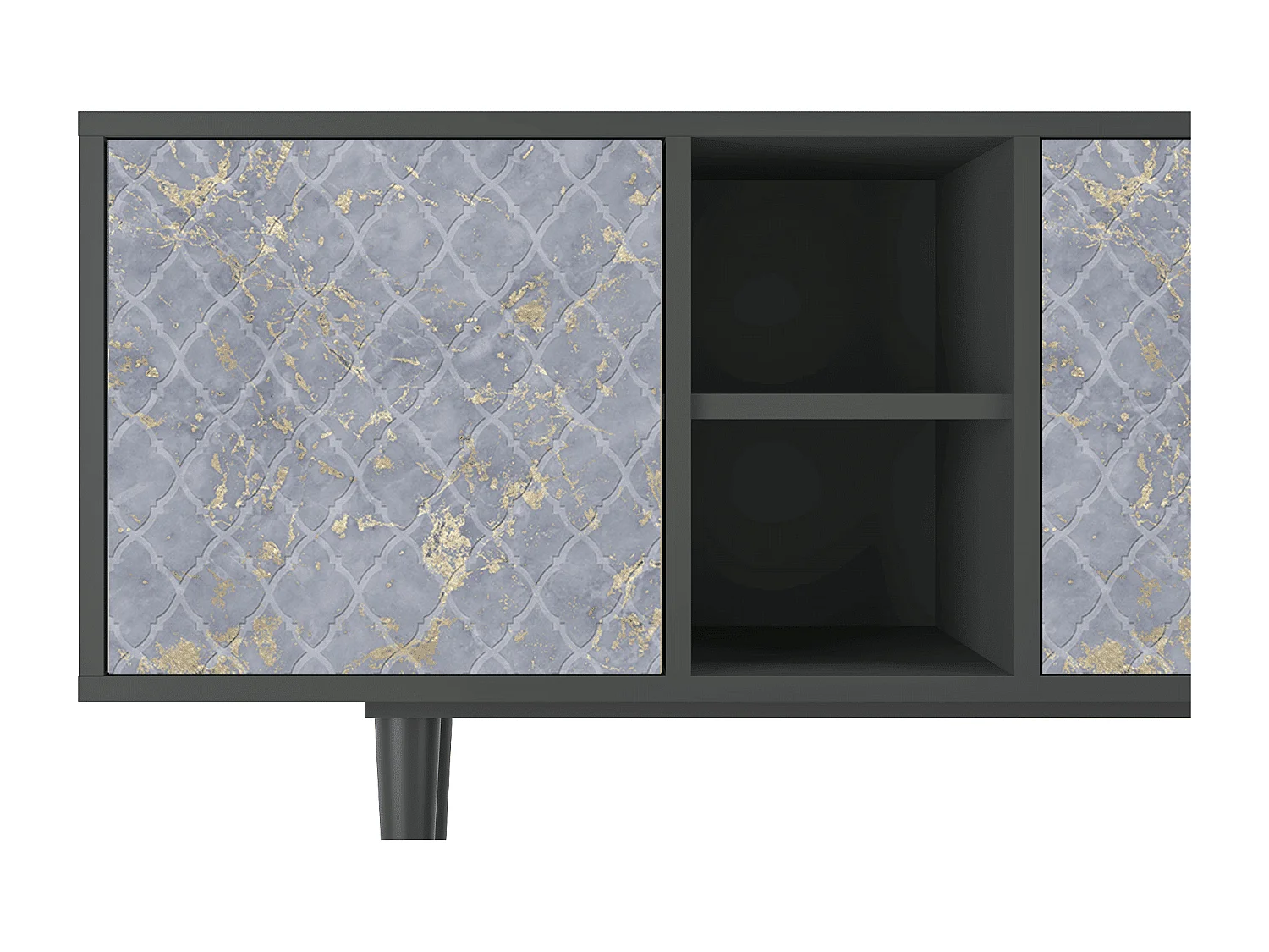 TV-Möbel - 150х69х41 cm - T5 - Golden Smoke, Anthrazit