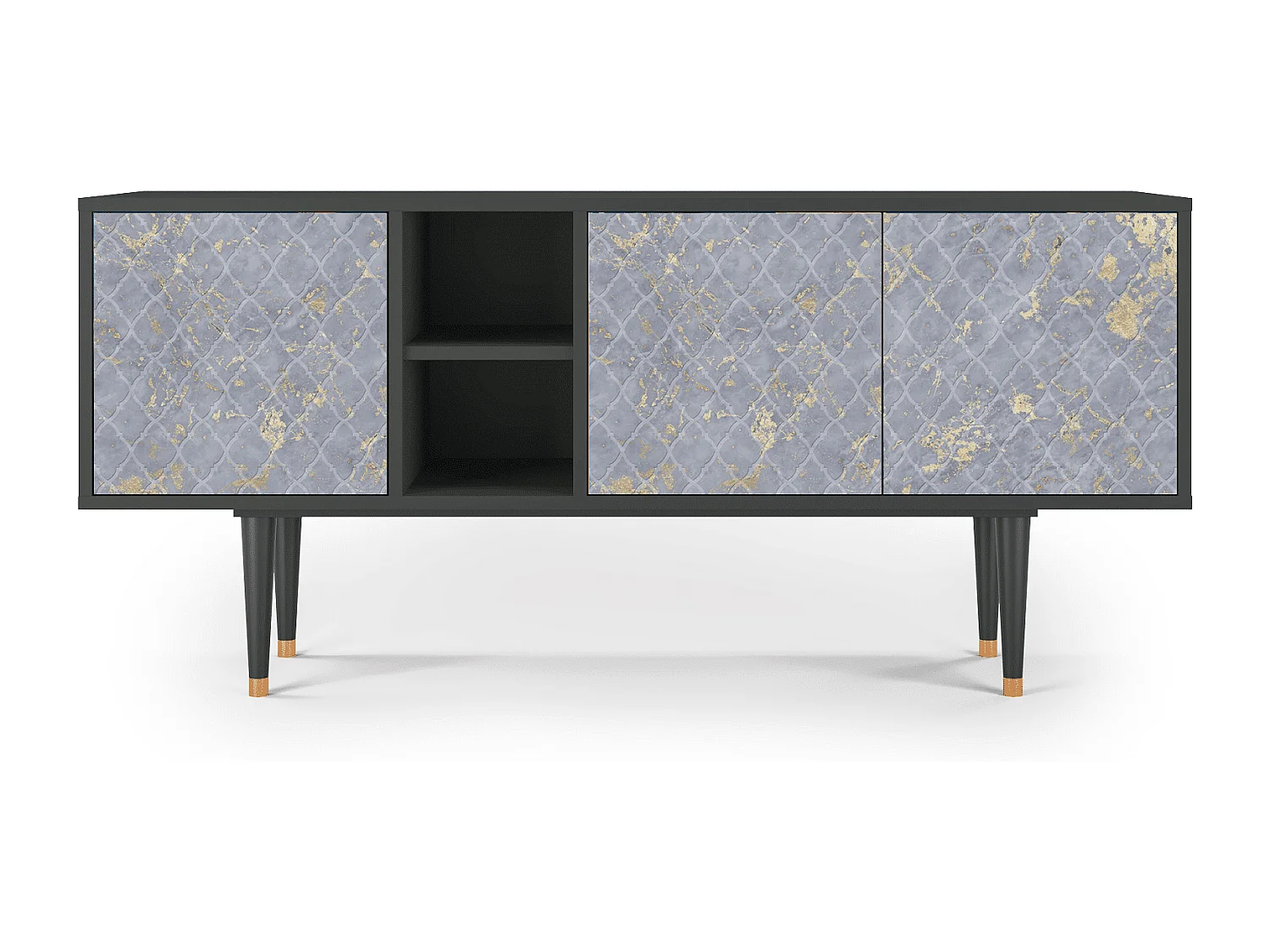 Meuble TV - 150х69х41 cm - T5 - Golden Smoke, Anthracite